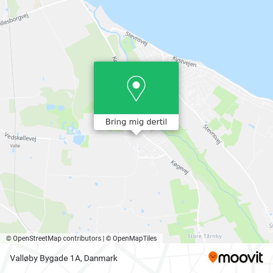 Valløby Bygade 1A kort