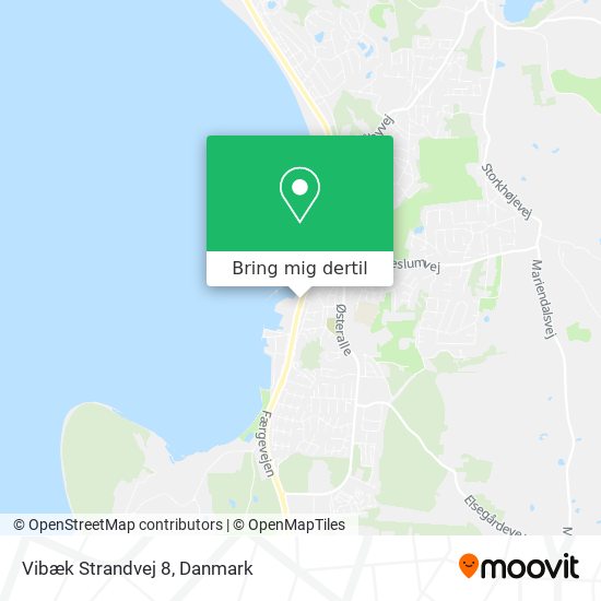 Vibæk Strandvej 8 kort