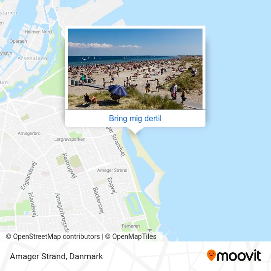 Amager Strand kort
