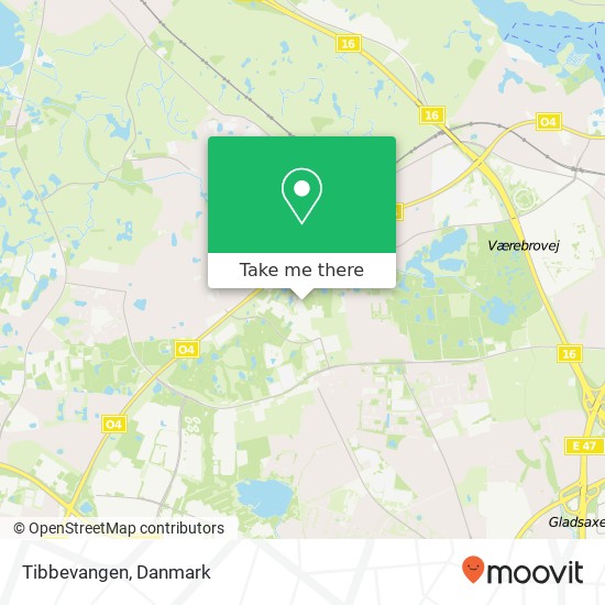 Tibbevangen kort