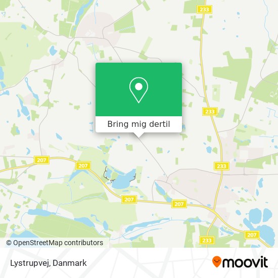 Lystrupvej kort