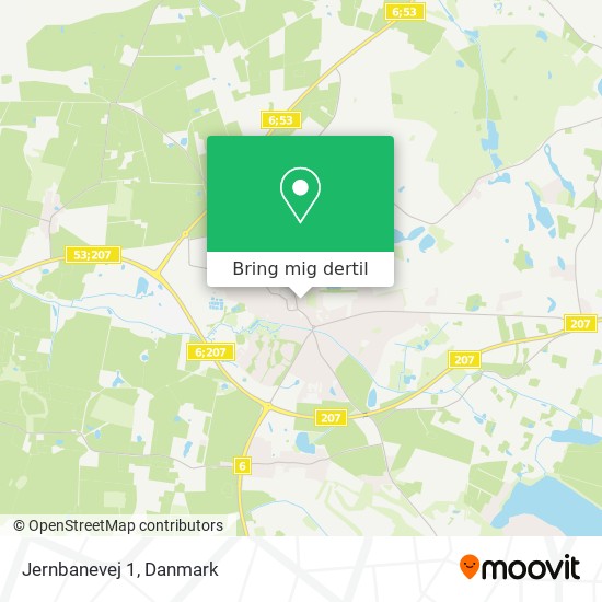 Jernbanevej 1 kort