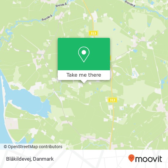 Blåkildevej kort