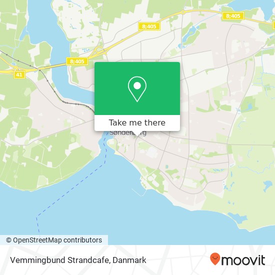 Vemmingbund Strandcafe, Kongevej 64 6400 Sønderborg kort