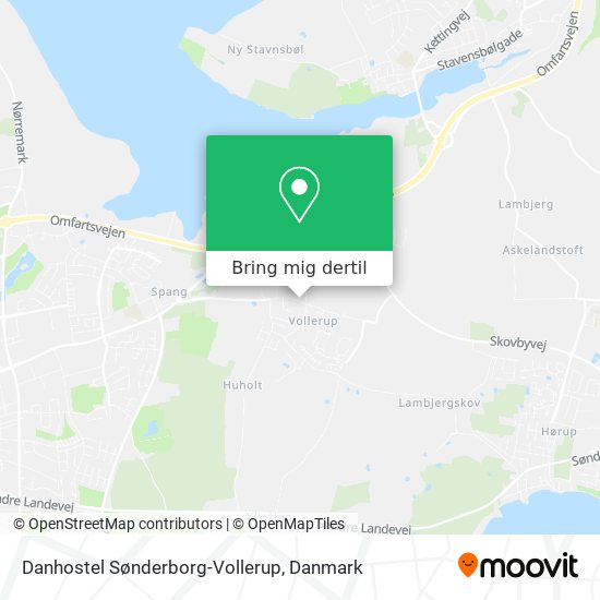Danhostel Sønderborg-Vollerup kort
