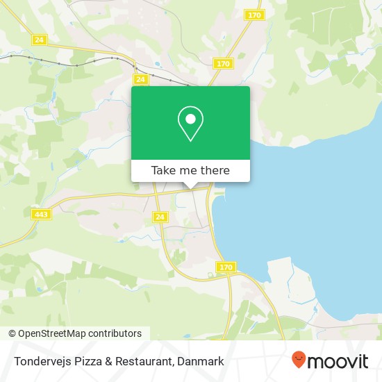 Tondervejs Pizza & Restaurant, Tøndervej 7 6200 Aabenraa kort