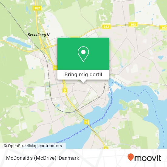 McDonald's (McDrive), Johannes Jørgensens Vej 2 5700 Svendborg kort