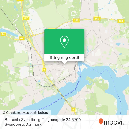 Barsushi Svendborg, Tinghusgade 24 5700 Svendborg kort