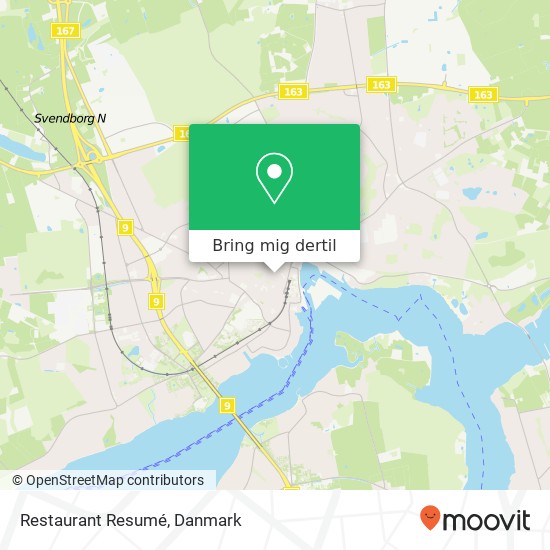 Restaurant Resumé, Møllergade 35A 5700 Svendborg kort