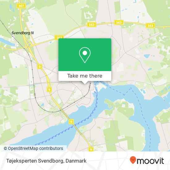 Tøjeksperten Svendborg, Torvet 7 5700 Svendborg kort