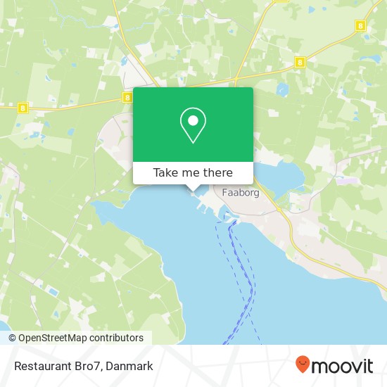 Restaurant Bro7, Værftsvej 15 5600 Faaborg-Midtfyn kort