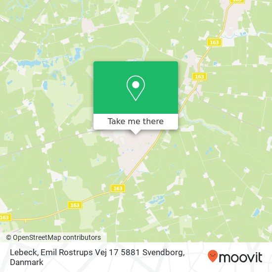 Lebeck, Emil Rostrups Vej 17 5881 Svendborg kort