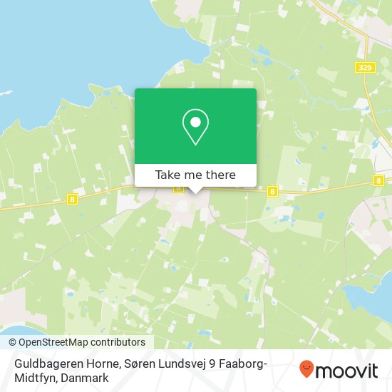 Guldbageren Horne, Søren Lundsvej 9 Faaborg-Midtfyn kort