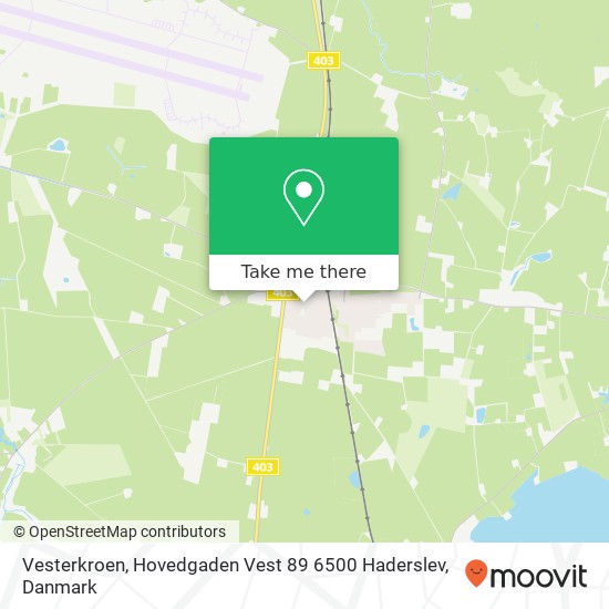 Vesterkroen, Hovedgaden Vest 89 6500 Haderslev kort