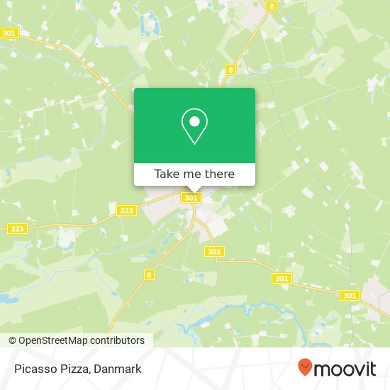 Picasso Pizza, Hovedgaden 22 5853 Nyborg kort