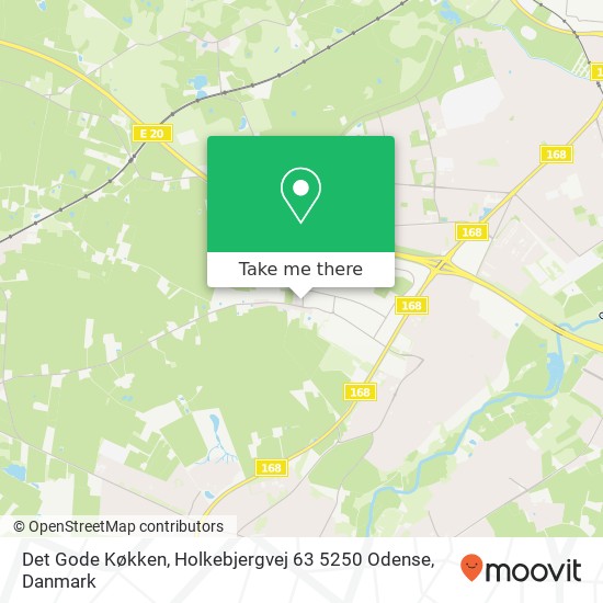 Det Gode Køkken, Holkebjergvej 63 5250 Odense kort