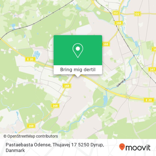 Pastaebasta Odense, Thujavej 17 5250 Dyrup kort