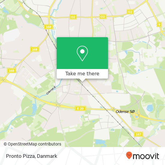 Pronto Pizza, Odensevej 31 5260 Odense S kort