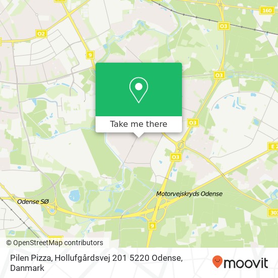 Pilen Pizza, Hollufgårdsvej 201 5220 Odense kort
