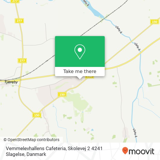 Vemmelevhallens Cafeteria, Skolevej 2 4241 Slagelse kort