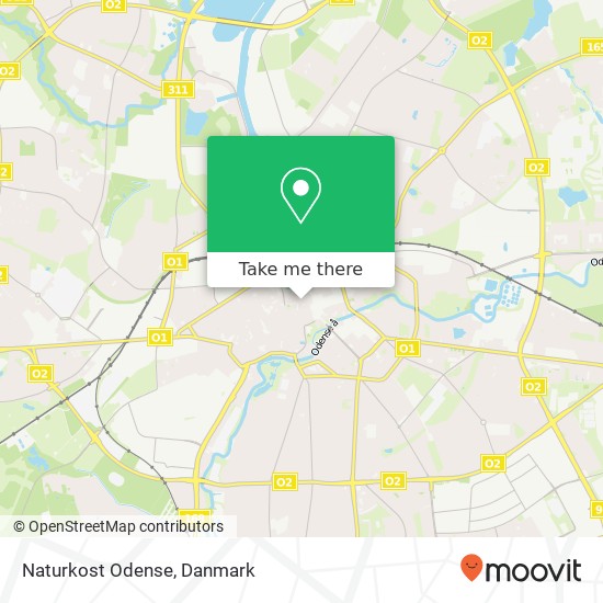 Naturkost Odense, Gravene 8 5000 Odense C kort