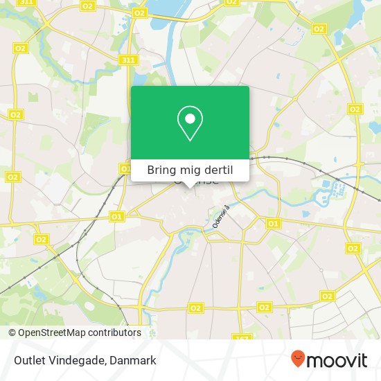 Outlet Vindegade, Vindegade 31 5000 Odense C kort