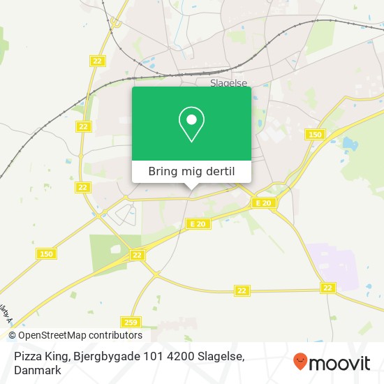 Pizza King, Bjergbygade 101 4200 Slagelse kort