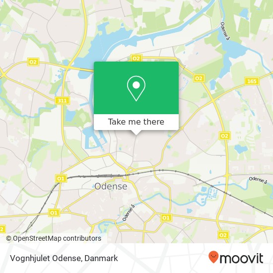 Vognhjulet Odense kort