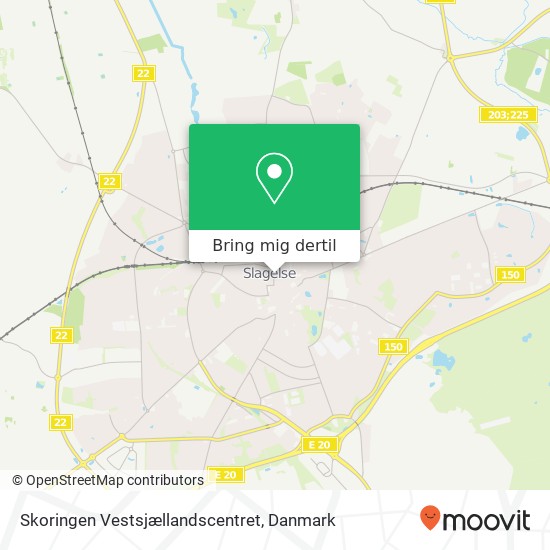 Skoringen Vestsjællandscentret, Jernbanegade 10 4200 Slagelse kort