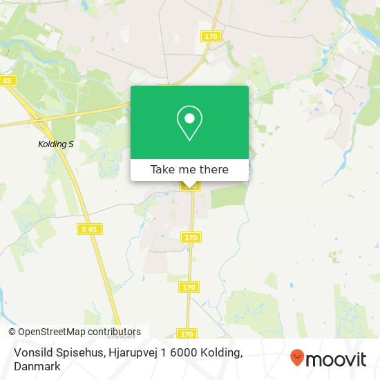 Vonsild Spisehus, Hjarupvej 1 6000 Kolding kort