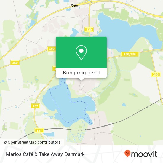 Marios Café & Take Away, Storgade 44 4180 Sorø kort