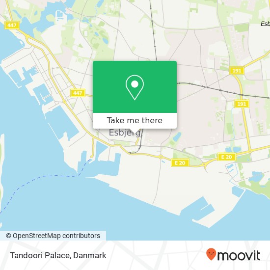 Tandoori Palace, Kongensgade 7 6700 Esbjerg kort