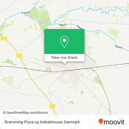 Bramming Pizza og Kebabhouse, Nørregade 25 6740 Esbjerg kort