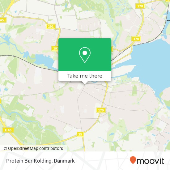 Protein Bar Kolding, Haderslevvej 7 6000 Kolding kort