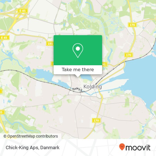 Chick-King Aps, Låsbygade 31 6000 Kolding kort