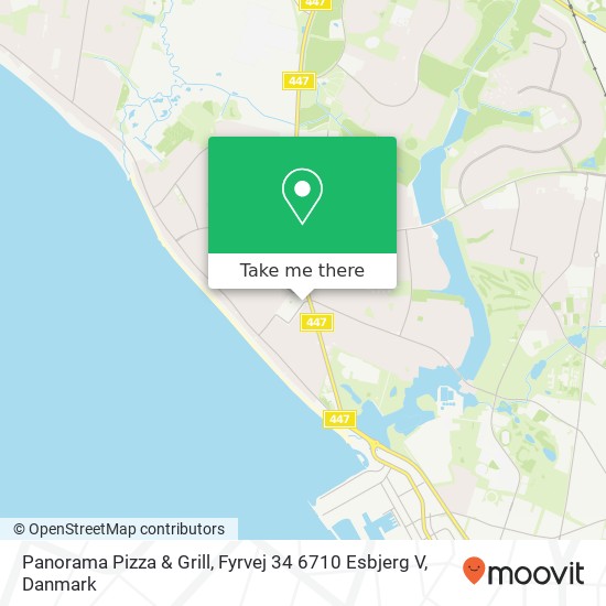 Panorama Pizza & Grill, Fyrvej 34 6710 Esbjerg V kort