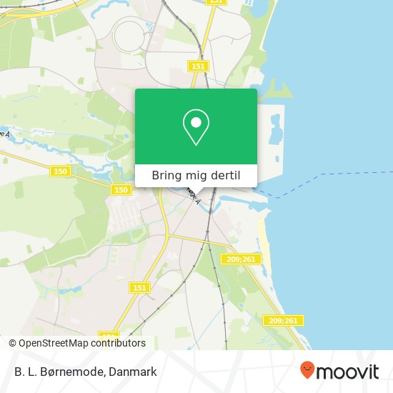 B. L. Børnemode, Brogade 24 4600 Køge kort