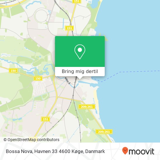 Bossa Nova, Havnen 33 4600 Køge kort