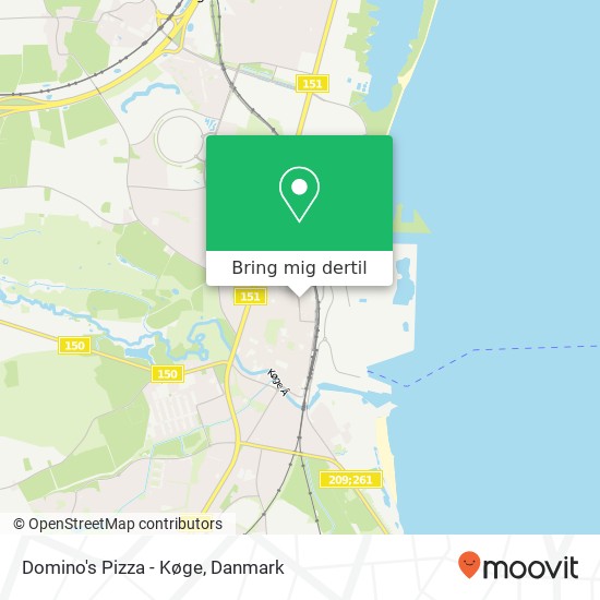 Domino's Pizza - Køge, Nørre Boulevard 26 4600 Køge kort