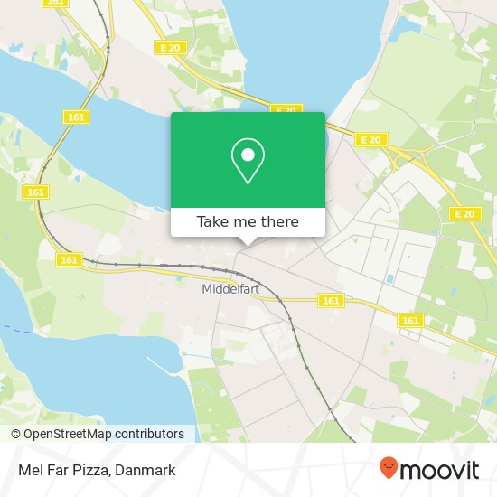 Mel Far Pizza, Gammel Banegårdsvej 22 5500 Middelfart kort