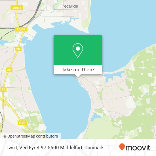 Twizt, Ved Fyret 97 5500 Middelfart kort