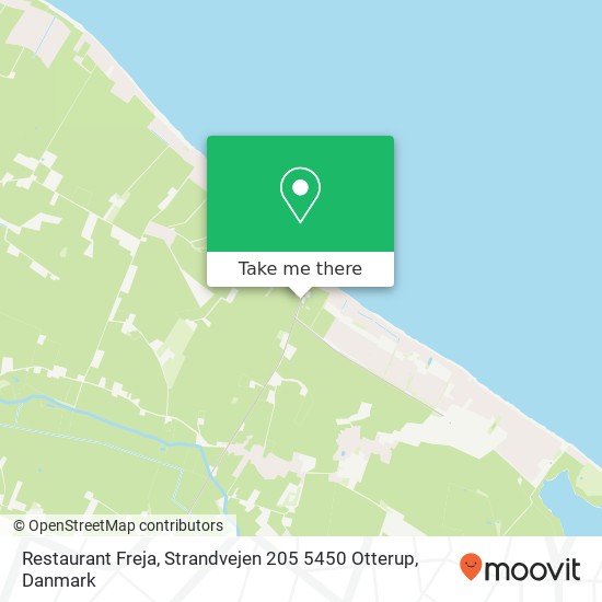 Restaurant Freja, Strandvejen 205 5450 Otterup kort