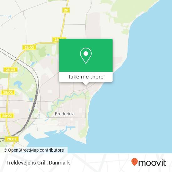 Treldevejens Grill, Treldevej 5 7000 Fredericia kort