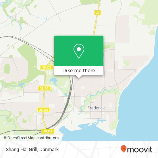 Shang Hai Grill, Indre Ringvej 63 7000 Fredericia kort