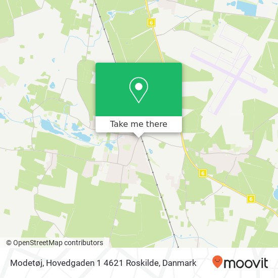 Modetøj, Hovedgaden 1 4621 Roskilde kort