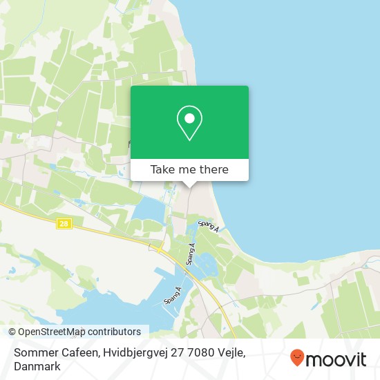 Sommer Cafeen, Hvidbjergvej 27 7080 Vejle kort
