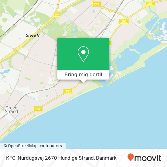 KFC, Nurdugsvej 2670 Hundige Strand kort