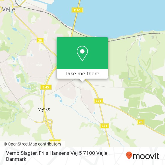 Vemb Slagter, Friis Hansens Vej 5 7100 Vejle kort