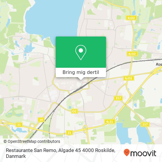 Restaurante San Remo, Algade 45 4000 Roskilde kort