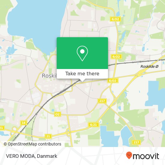 VERO MODA, Københavnsvej 29 4000 Roskilde kort